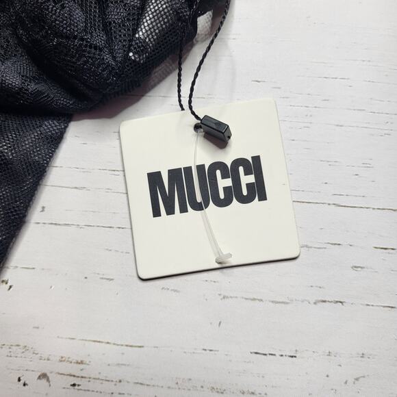 Mucci Luna Black Lace Sheer Mesh Polka Dot Lace Cutout Bodysuit Lingerie Small - Picture 8 of 10